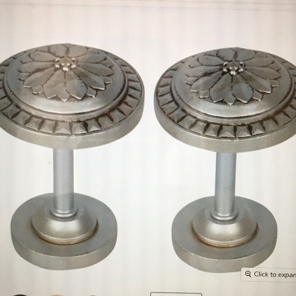 Urbanest Window Drapery Medallion Holdbacks Collett 1201990 Antique Pewter 4 - Picture 2 of 5